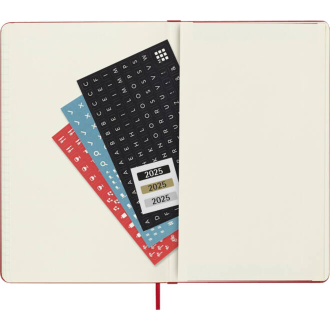 Agenda 2025 Moleskine 12M Planner Weekly 7dagen/1pagina large hc scarlet red
