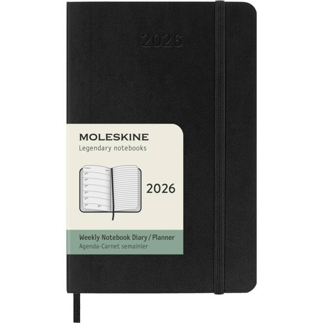 Agenda 2025 Moleskine 12M Planner Weekly 7dagen/1pagina pocket sc black