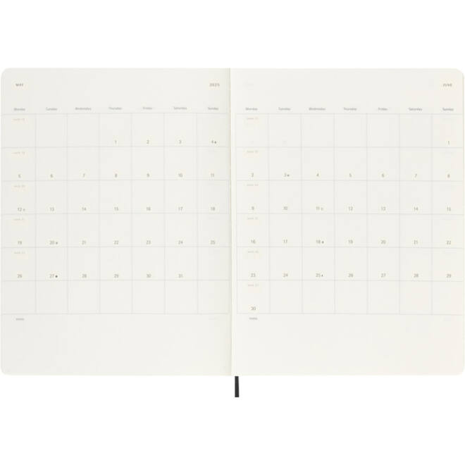 Agenda 2024/2025 Moleskine 18M Planner Weekly 7dagen/1pagina extra large sc black