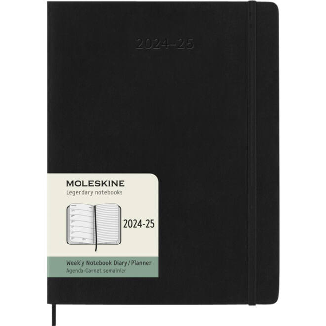 Agenda 2024/2025 Moleskine 18M Planner Weekly 7dagen/1pagina extra large sc black
