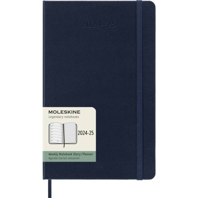 Agenda 2024/2025 Moleskine 18M Planner Weekly 7dagen/1pagina large hc sapphire blue