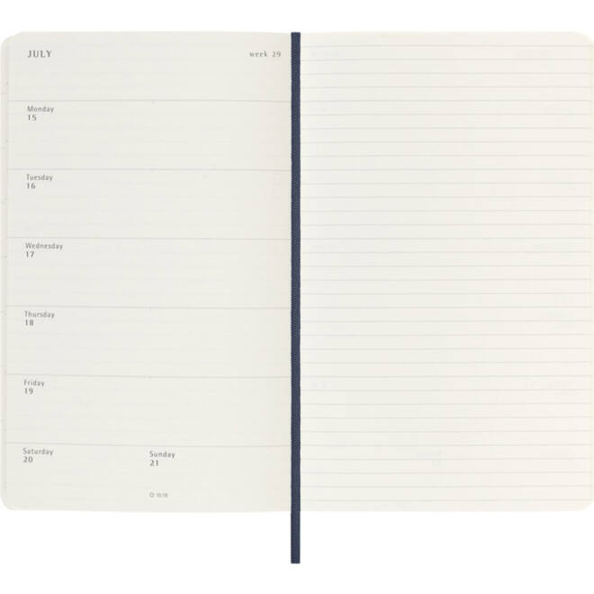 Agenda 2024/2025 Moleskine 18M Planner Weekly 7dagen/1pagina large sc sapphire blue