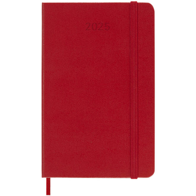 Agenda 2025 Moleskine 12M Planner Weekly 7dagen/1pagina pocket sc scarlet red