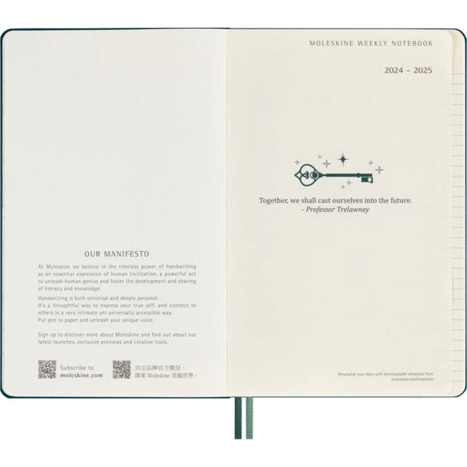 Agenda 2024/2025 Moleskine 18M Harry Potter Alohomora 7dagen/1pagina large hc blauw
