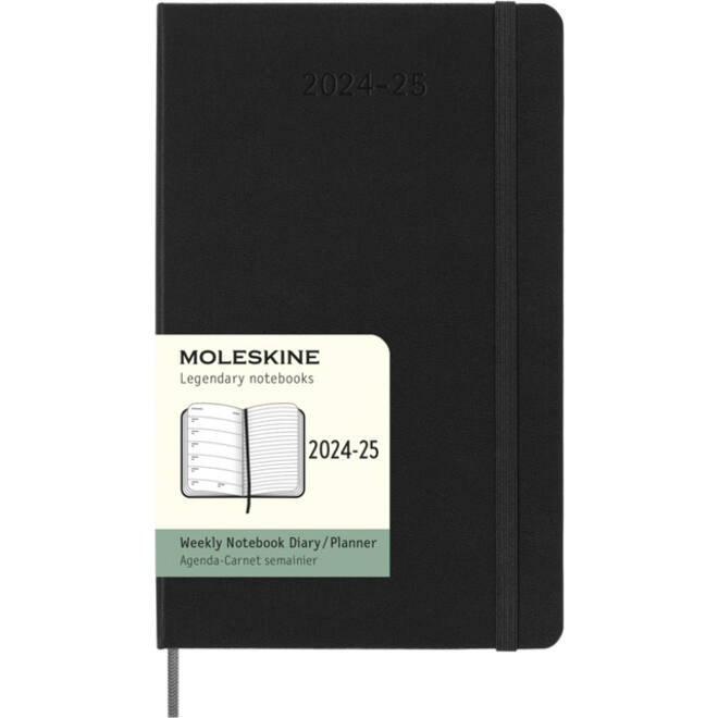 Agenda 2024/2025 Moleskine 18M Planner Weekly 7dagen/1pagina large hc black