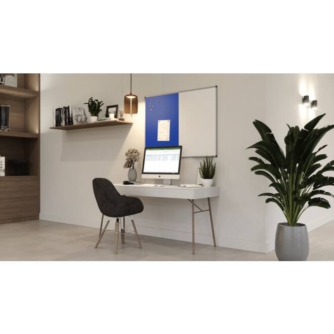 Combibord Legamaster UNITE blauw vilt-whiteboard 90x120cm