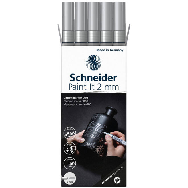 Viltstift Schneider Paint-it 061 2.0mm metallic chrome