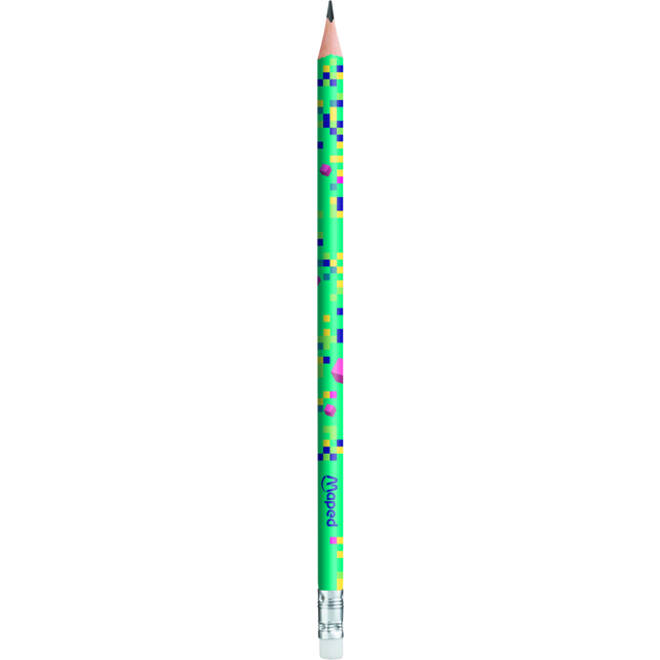 Potlood Maped Pixel Party met gum set à 12 stuks