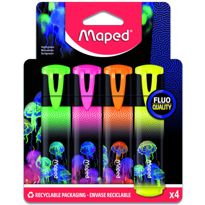 Markeerstift Maped Deepsea Paradise set à 4 kleuren