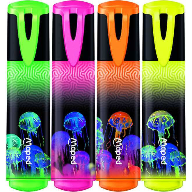 Markeerstift Maped Deepsea Paradise set à 4 kleuren