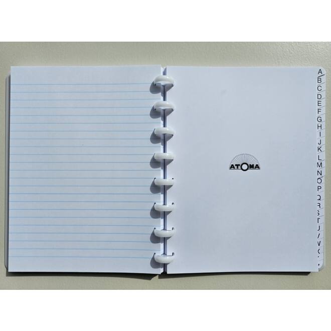 Adresboek Atoma A5 lijn 54vel 90gr PP assorti