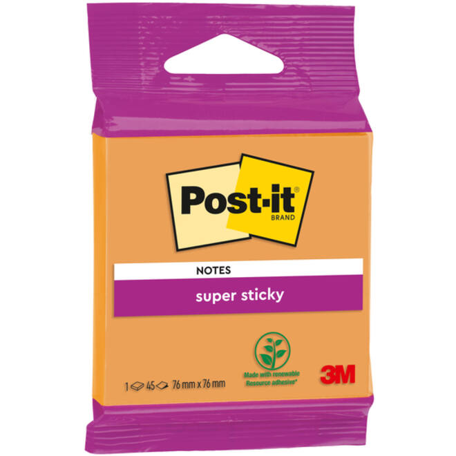 Memoblok 3M Post-it 6920 SS 76x76mm ass. kleur