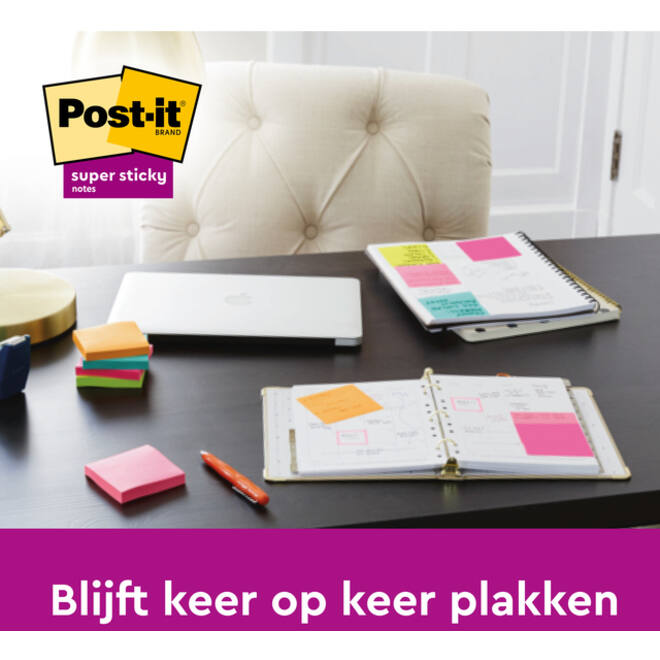 Memoblok Post-it 3M Z-Note R330 Super Sticky 76x76mm Carnival