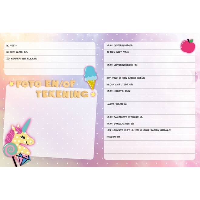 Vriendenboek Interstat Unicorn