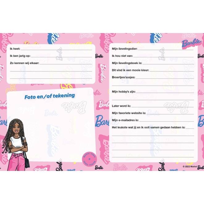 Vriendenboek Interstat Barbie