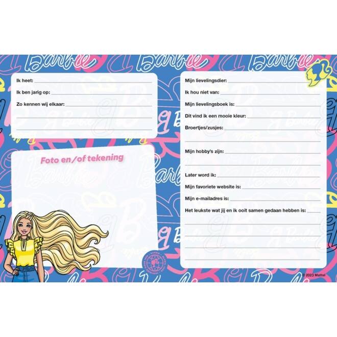 Vriendenboek Interstat Barbie