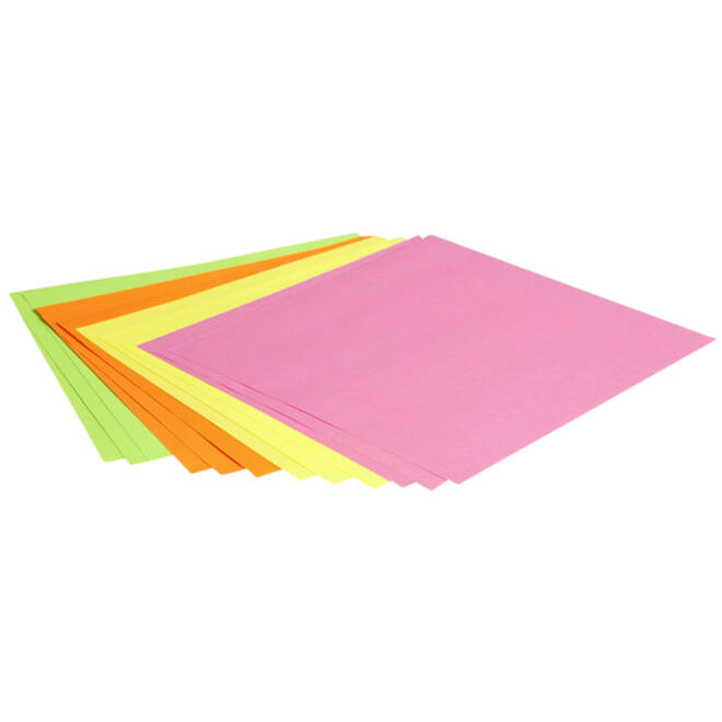 Origami Clairefontaine Neon 20x20cm set à 100 vel 70gram assorti