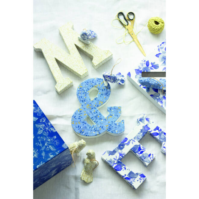 Hobbypapier Décopatch 30x40cm set à 4 vel thema Shades of Blue