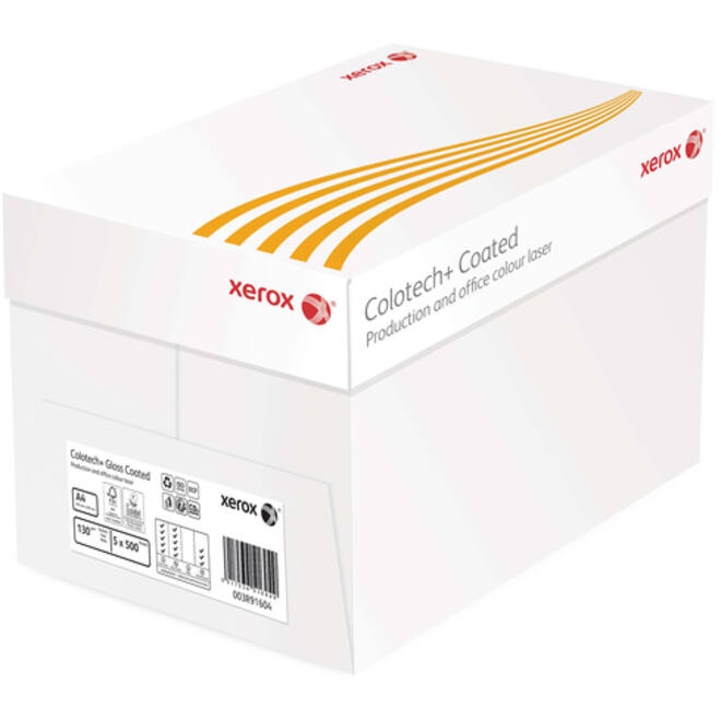 Laserpapier Xerox Colotech+ glossy coated A4 170gr wit 250vel