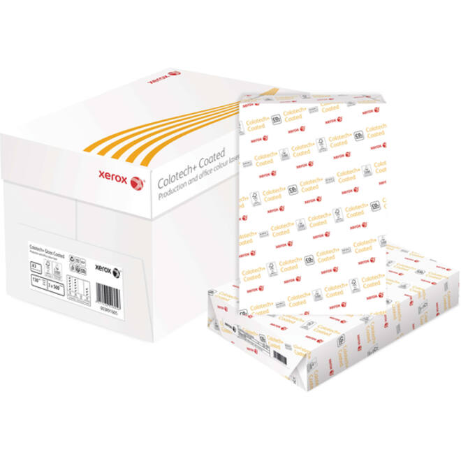 Laserpapier Xerox Colotech+ glossy coated A3 200gr wit 250vel