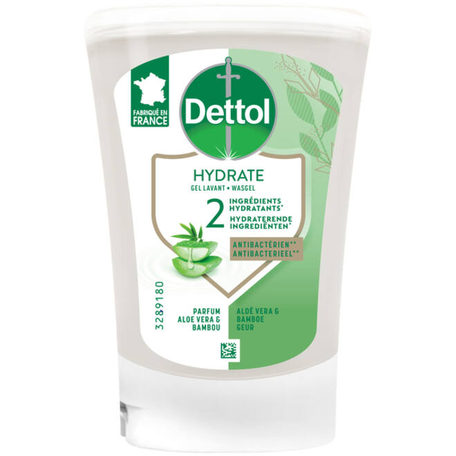 Handzeep Dettol Hydrating Aloe Vera antibacterieël 250ml refill No Touch