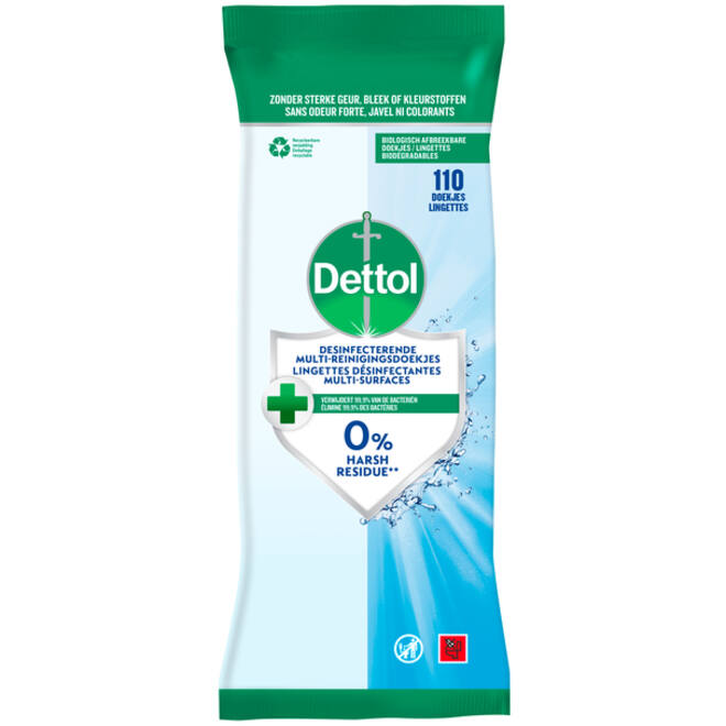 Reinigingsdoekjes Dettol antibacterieël Cleanser 110st