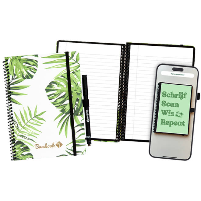 Notitieboek Bambook Original Tropical A5 lijn 40 pagina's uitwisbaar