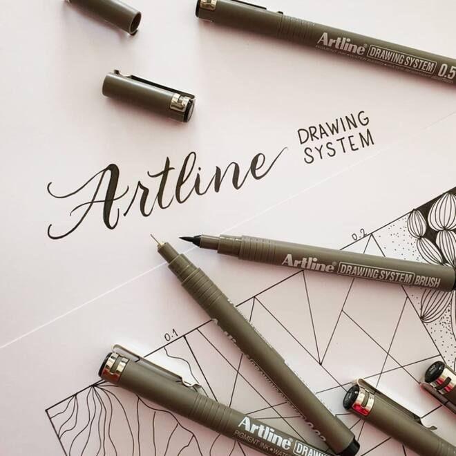 Fineliner Artline technisch brush zwart