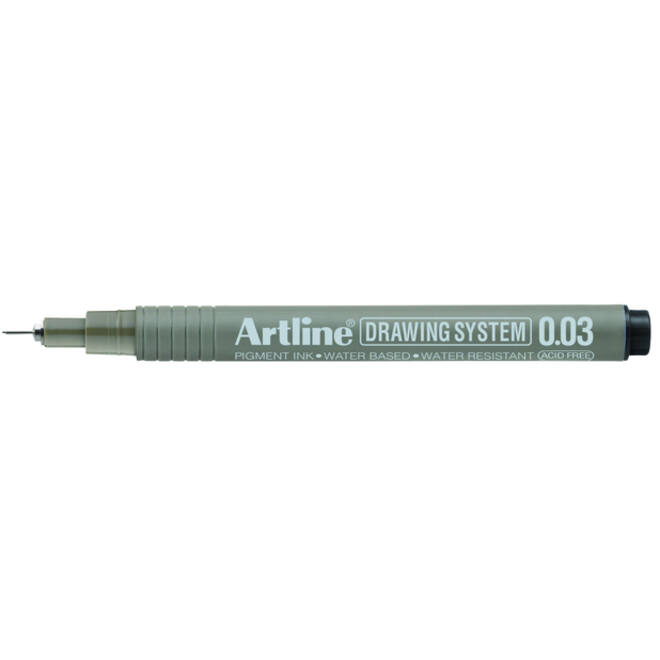 Fineliner Artline technisch 0.03mm zwart