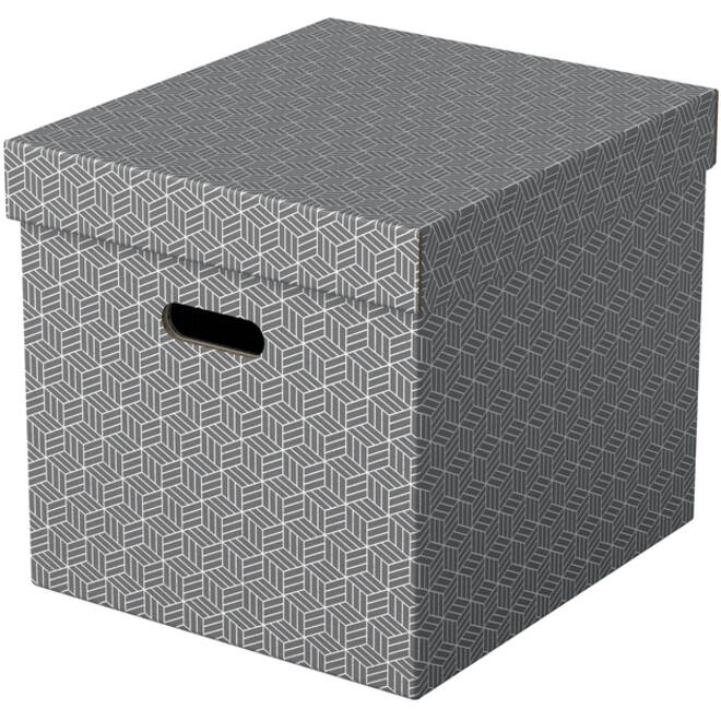 Opbergdoos Esselte home kubus 320x315x365mm grijs 3 stuks