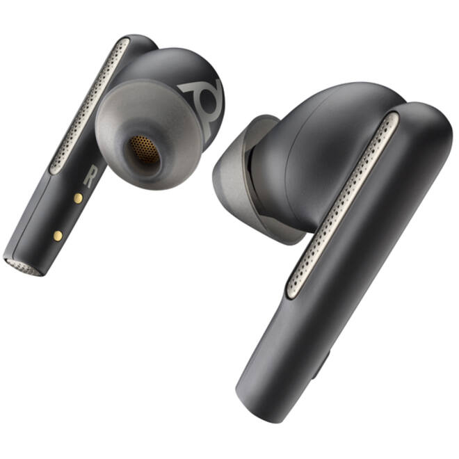 Earbuds HP POLY Voyager Free 60 UC M met BT700 USB-C-adapter en oplaadcase basis