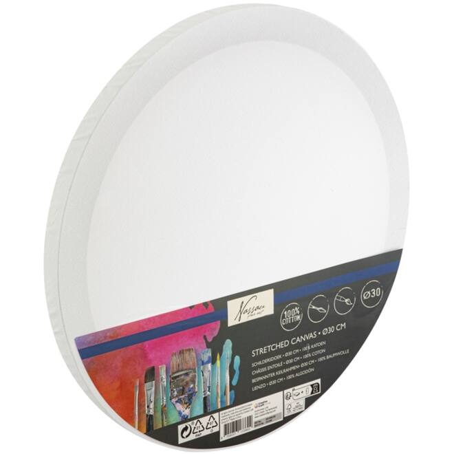 Canvas Nassau fine art rond 30cm 100% katoen