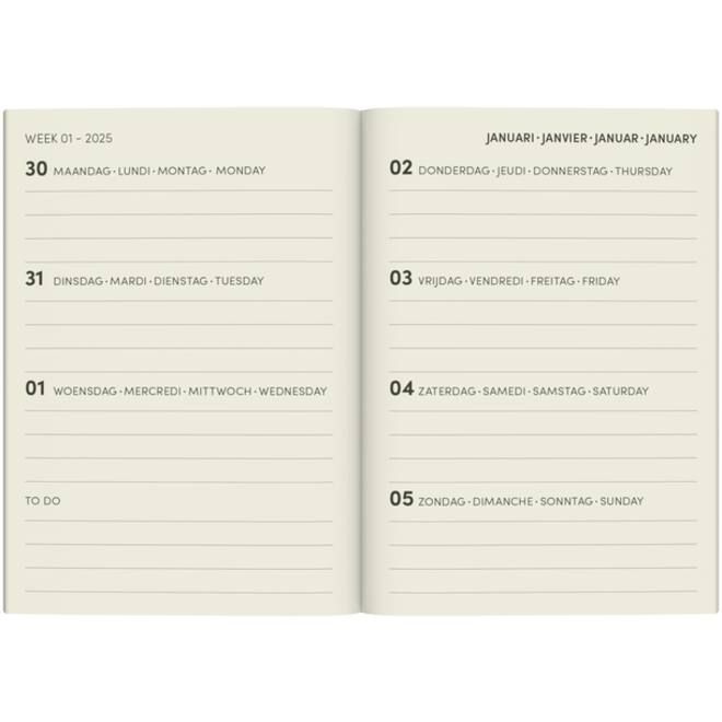 Agenda 2025 Lannoo pocket Botanic 7dagen/2pagina's