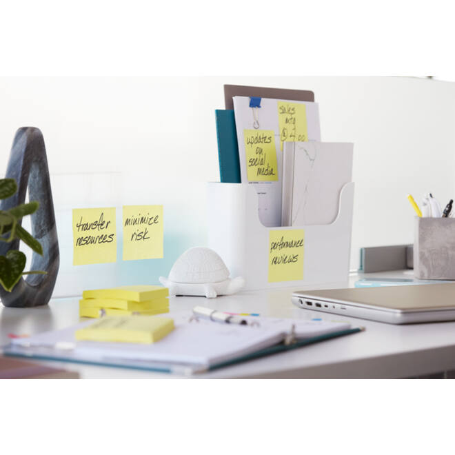 Memoblok 3M Post-it 654-SSCY Super Sticky 76x76mm geel voordeelpak