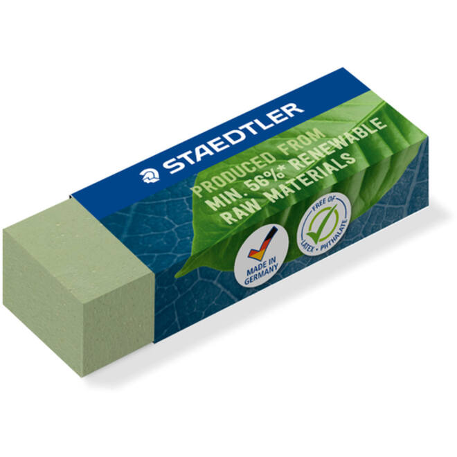 Gum Staedtler Eco 52680 65x23x10mm olijfgroen