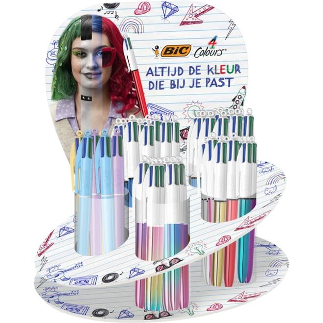 Display leeg Bic tbv 4kleuren balpen