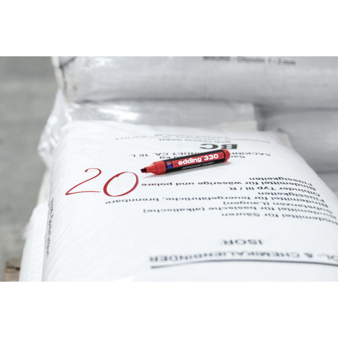 Viltstift edding 330 schuin 1.5-5mm rood