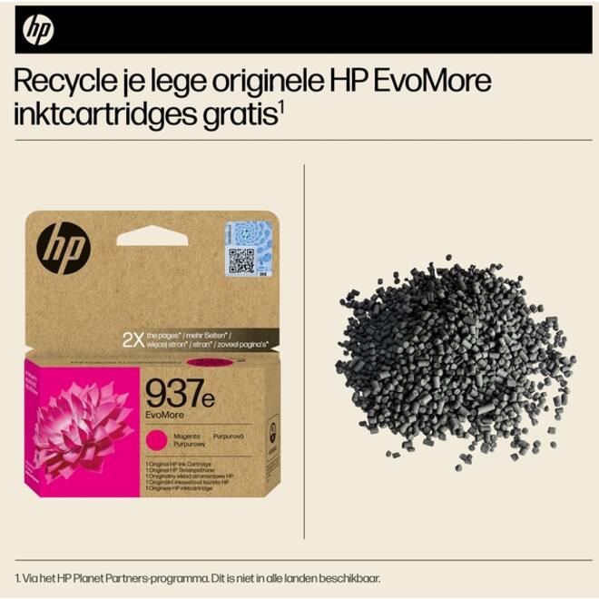 Inktcartridge HP 4S6W7NE 937E Evomore rood