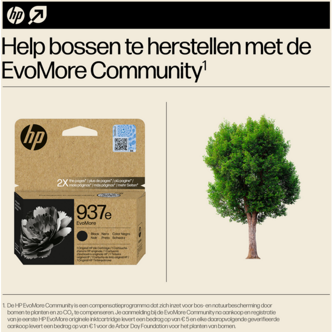 Inktcartridge HP 4S6W9NE 937E Evomore zwart