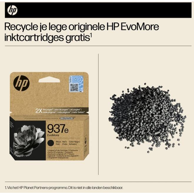 Inktcartridge HP 4S6W9NE 937E Evomore zwart
