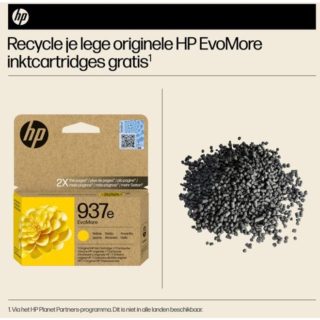 Inktcartridge HP 4S6W8NE 937E Evomore geel