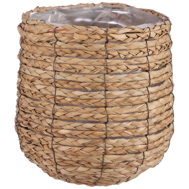 Plantenmand Mica Avalon zeegras rond lichtbruin 26x26cm