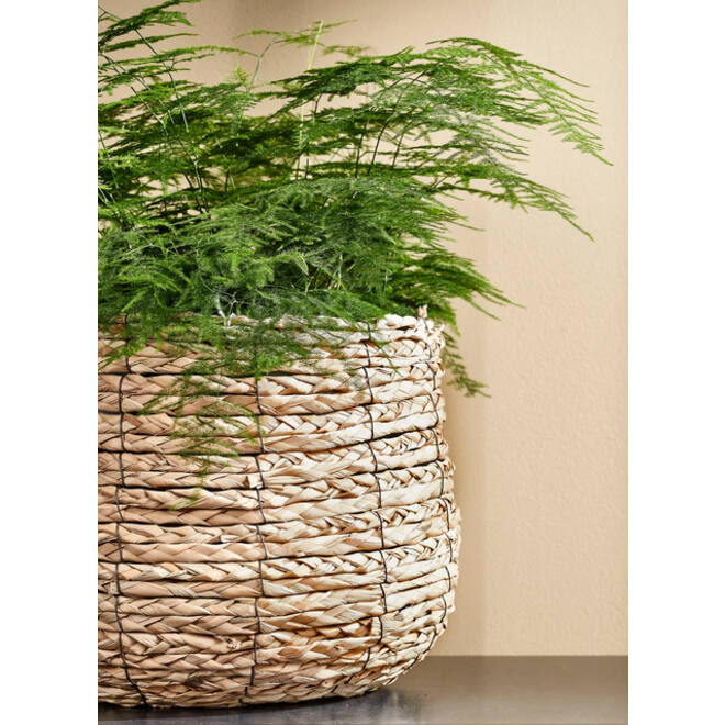 Plantenmand Mica Avalon zeegras rond lichtbruin 26x26cm
