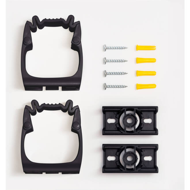 Wandhouder Toolflex One 2 klemmen met adapter ø 15/35 mm zwart