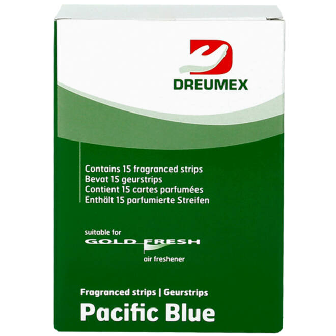 Luchtverfrisser Dreumex Gold Fresh Pacific Blue 15 strips