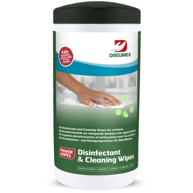 Desinfectiedoekjes Dreumex Disinfectant & Cleaning 80 stuks