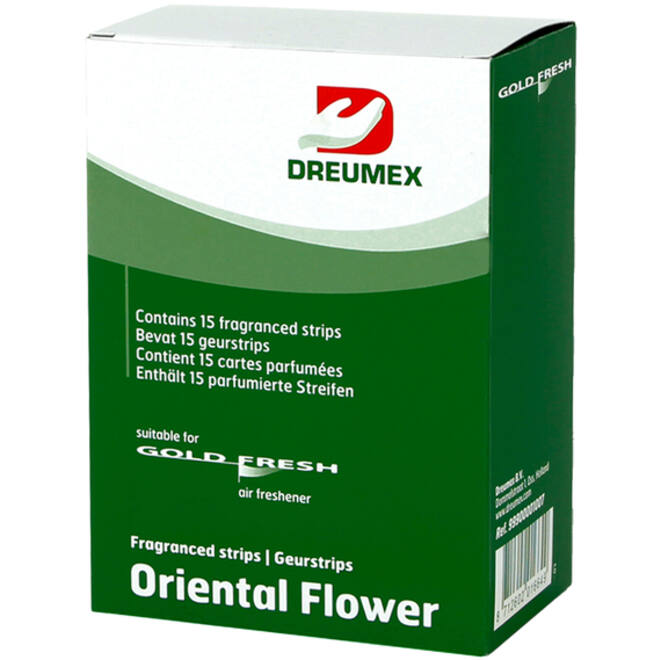 Luchtverfrisser Dreumex Gold Fresh Oriental Flower 15 strips