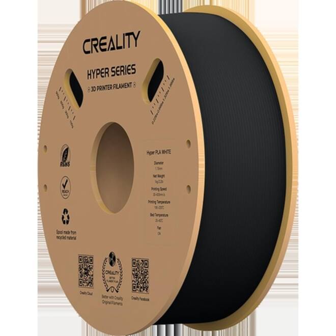 3D Filament Creality Hyper PLA 1.75mm zwart 1kg