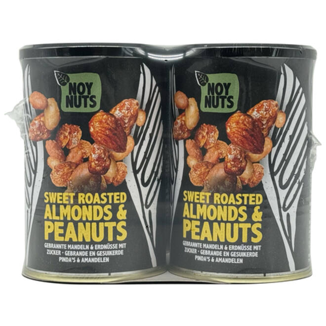 Pinda's NoyNuts gesuikerd en gebrand met amandelen blik 135 gram