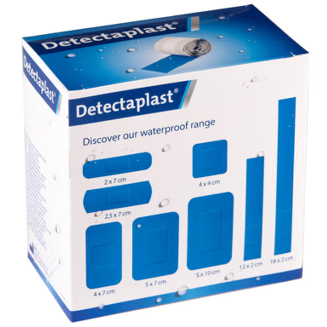 Waterafstotende blauwe pleister Detectaplast 6cmx5m